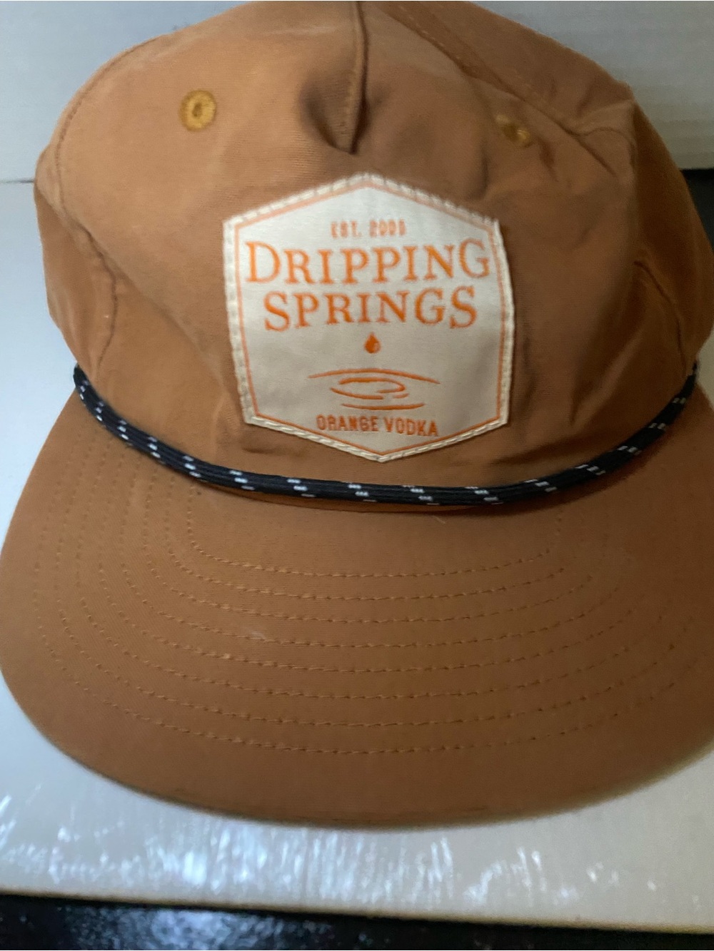 Source Unknown Brown Dripping Springs Orange Vodka Patch Cap